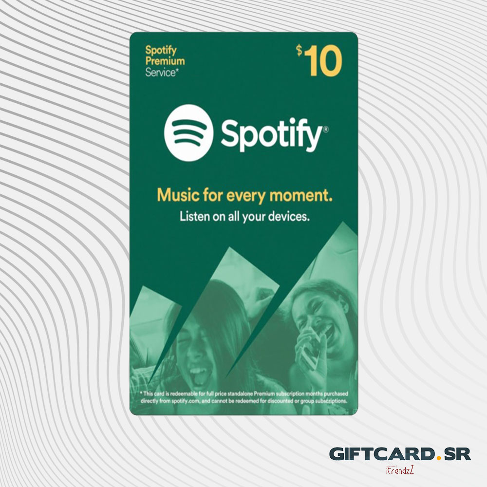 Spotify $10 - Giftcards Suriname