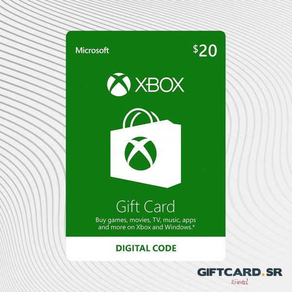 xbox 20 dollar gift card